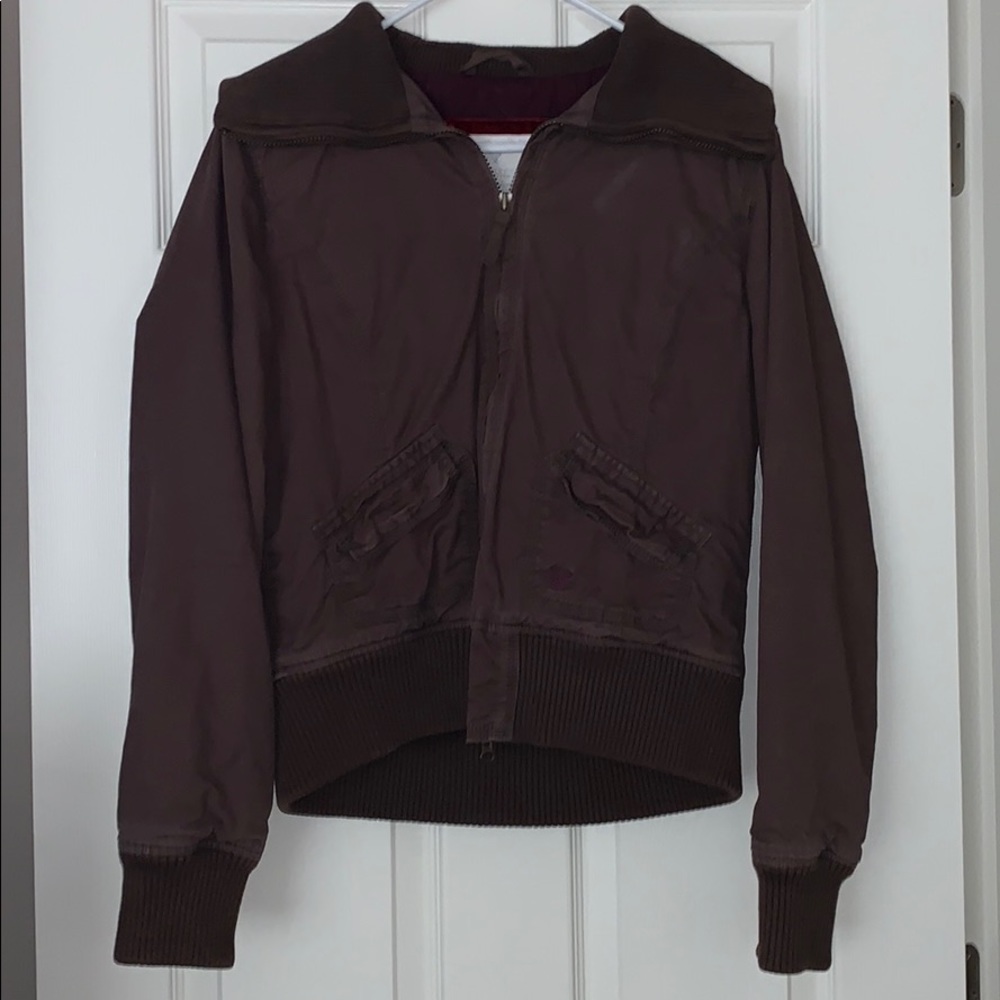 Women’s Brown Zip-Front Jacket